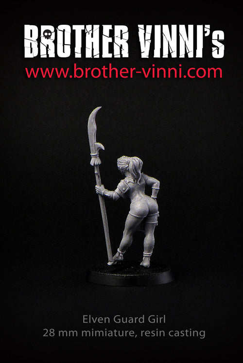 Female Elf Rogue fantasy miniature 28mm - Brother Vinni