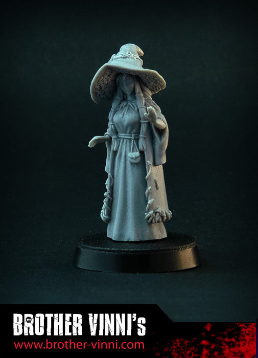 Witch miniature. Fantasy miniature for DnD, D&D and other tabletop RPG