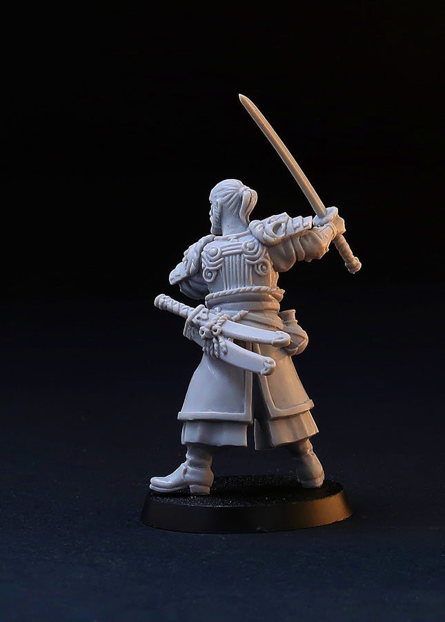Fantasy Samurai miniature, 28mm (32 mm) for tabletop wargaming and RPG