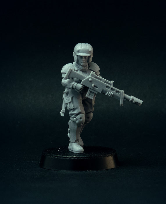 Female Soldiers Miniatures, sci-fi grimdark Guard Girls or Imperial Army - 28mm, resin