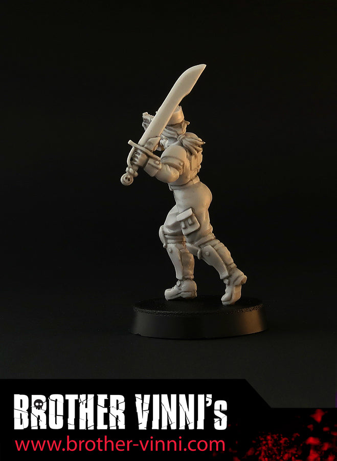 Special Unit - Female Guard Sergeant, wargame tabletop miniature, alternative grimdark Guard Girl - 28mm, resin