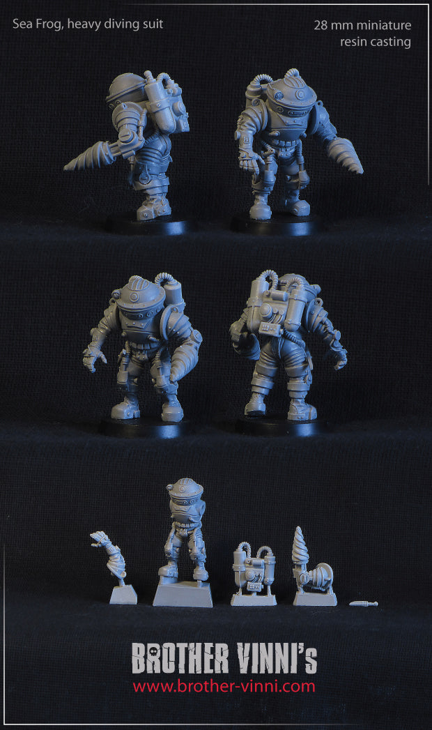 Heavy Diver Sci-Fi Board Game miniature of resin. Brother Vinni's webstore