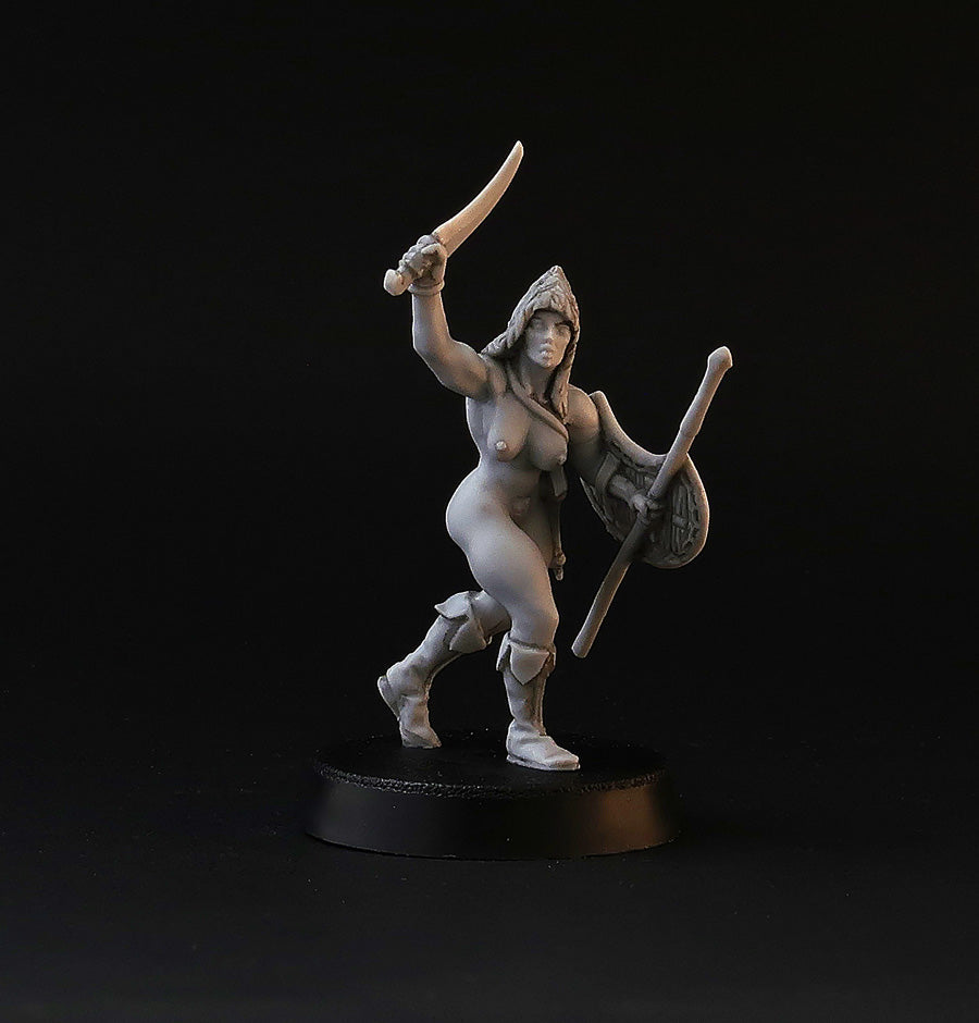 Female Greek Peltasts (8 models) 28 mm wargame miniatures