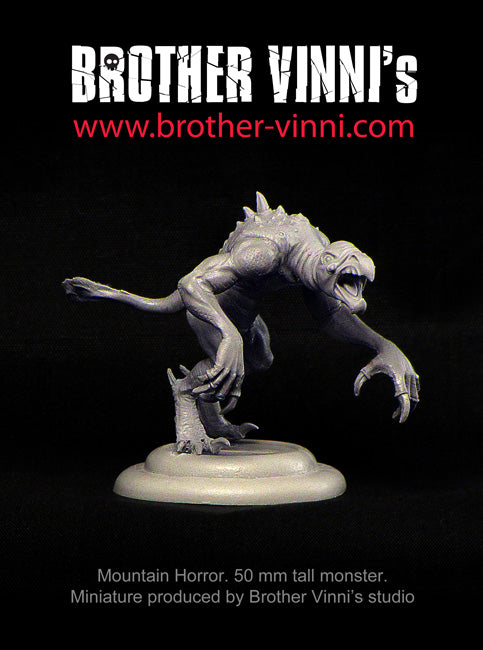 Mountain Horror, monster miniature for wargaming