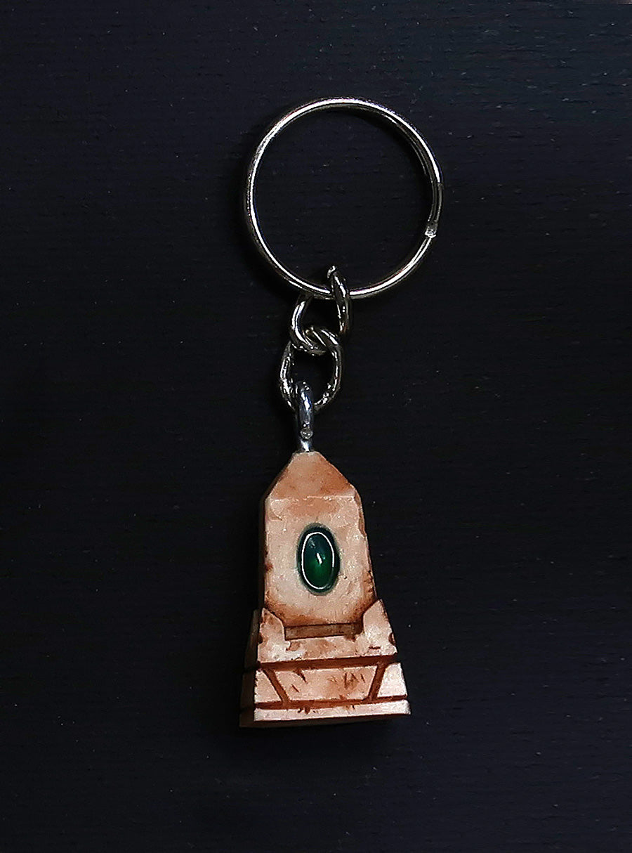 Learning Stone Obelisk keychain