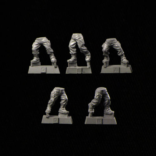 Male soldier legs, wargame sci-fi 28mm resin bits, accessories