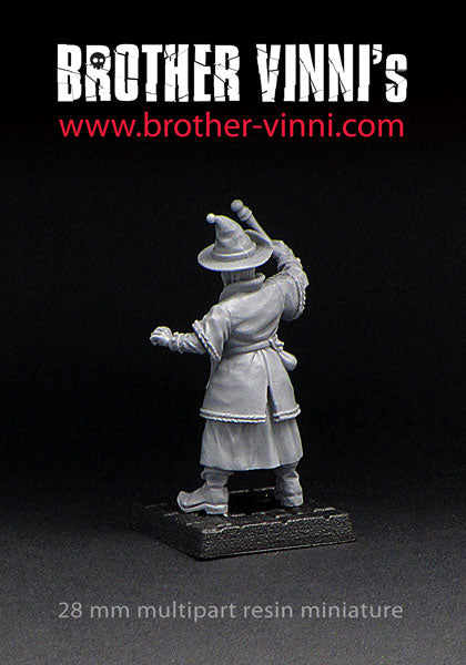 Classical Mage miniature (Wizard, Warlock or Sorcerer) 28mm resin