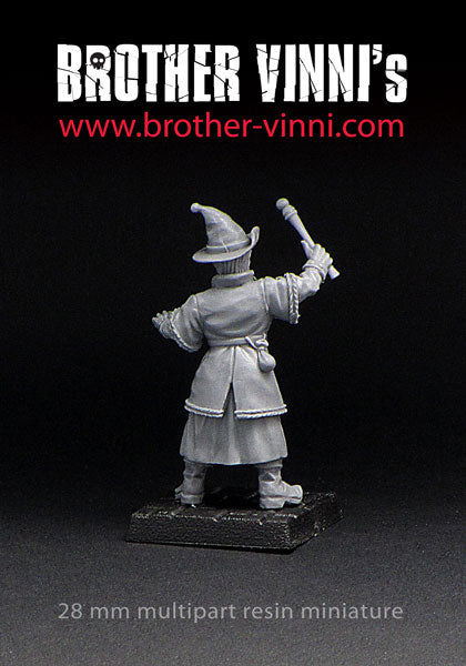 Classical Mage miniature (Wizard, Warlock or Sorcerer) 28mm resin