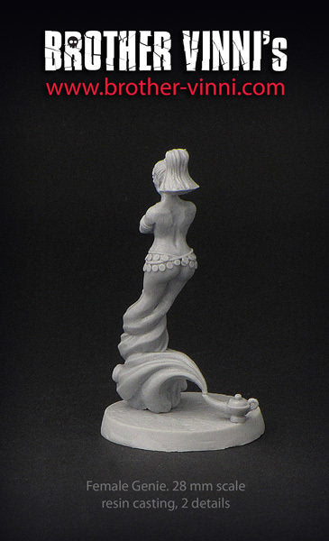 Female Genie (Djinn) Miniature for DnD, Dungeons And Dragons, 28 mm by Brother Vinni