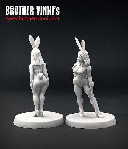 Bunny Girls 01 miniatures, 28 mm fantasy pin up for modern wargame or tabletop RPG