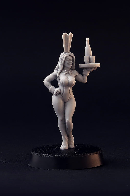 Bunny Girls Waitress miniatures, 28mm resin