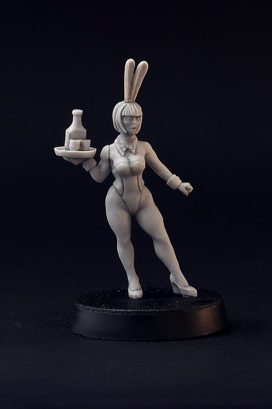 Bunny Girls Waitress miniatures, 28mm resin