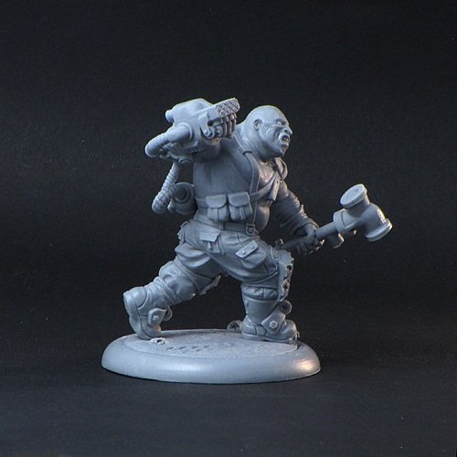 Ogroid, postapocalypse miniature for Sci-Fi wargaming