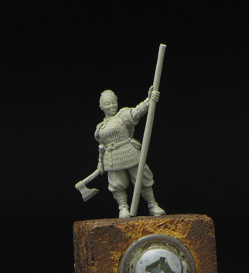 Viking Banner Bearer miniature, standard-bearer, wargame resin 28mm