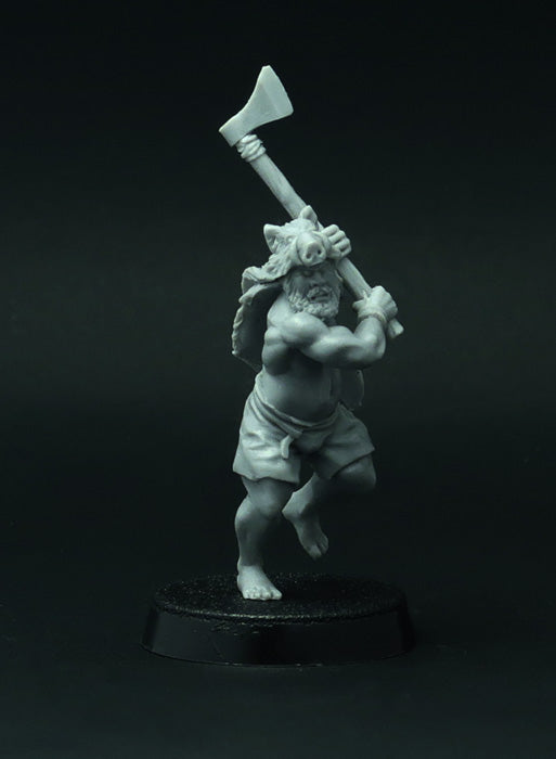 Viking Berserk (ulfhednar) miniatures, 28 mm for SAGA, resin by Brother Vinni