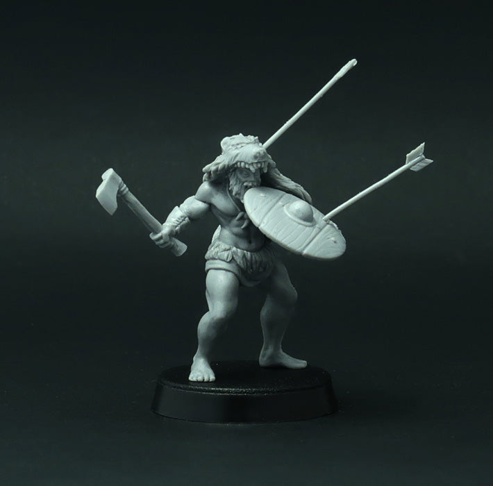 Viking Berserk (ulfhednar) miniatures, 28 mm for SAGA, resin by Brother Vinni