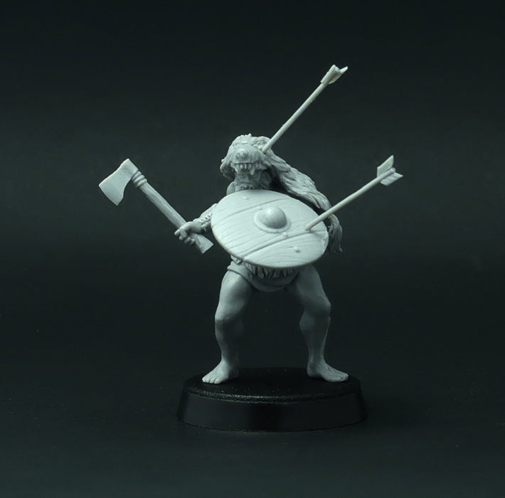 Viking Berserk (ulfhednar) miniatures, 28 mm for SAGA, resin by Brother Vinni