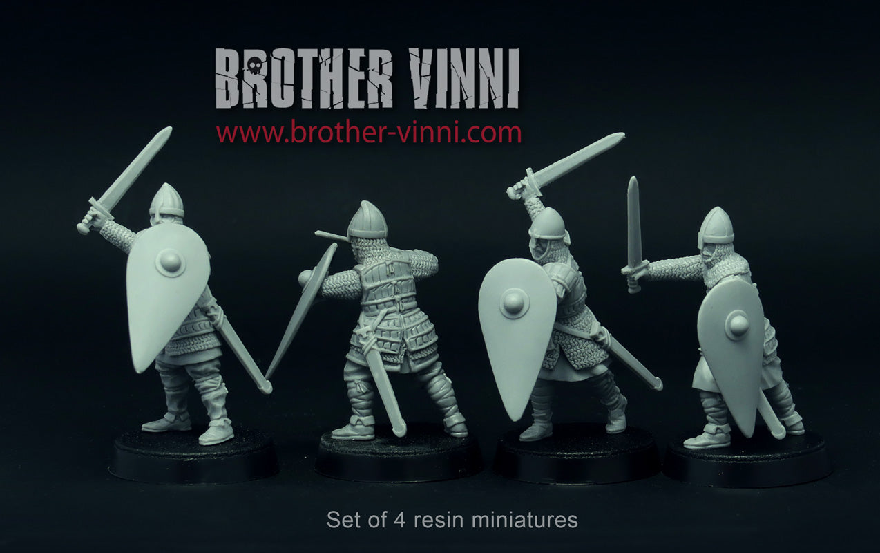 Italo-Norman Knights miniature set for SAGA, 28mm resin miniatures by Brother Vinni