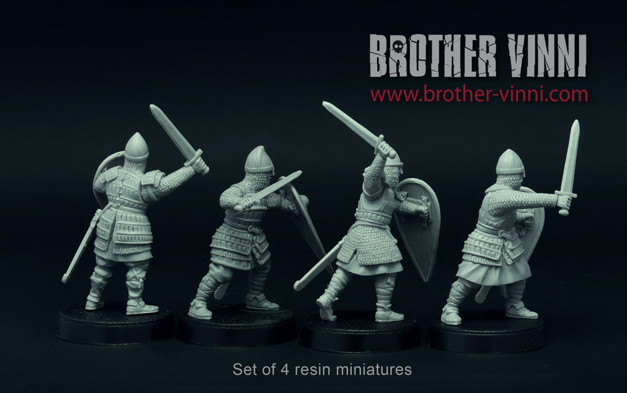 Italo-Norman Knights miniature set for SAGA, 28mm resin miniatures by Brother Vinni