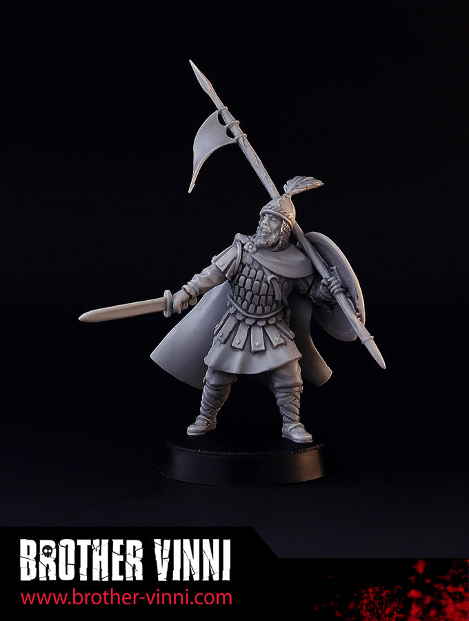 Byzantian Guard captain (Akolouthos) 28mm historical miniature for SAGA