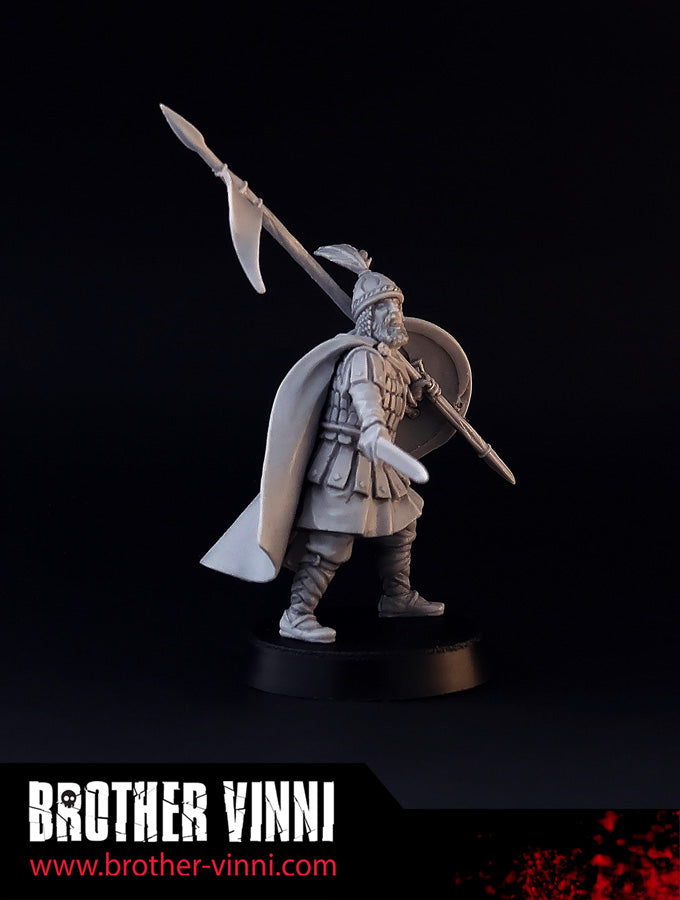 Byzantian Guard captain (Akolouthos) 28mm historical miniature for SAGA