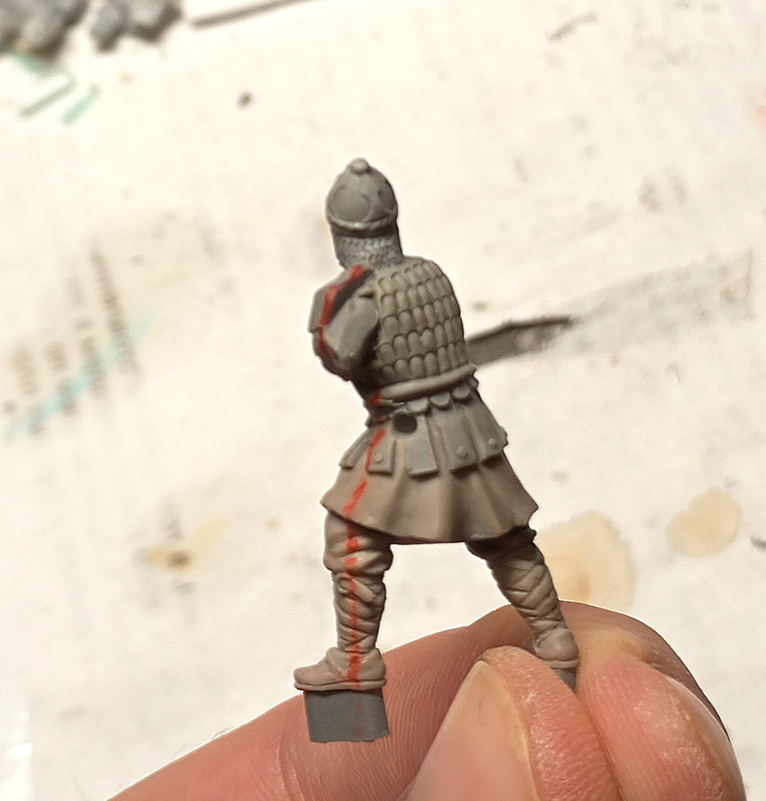 Byzantian Guard captain (Akolouthos) 28mm historical miniature for SAGA