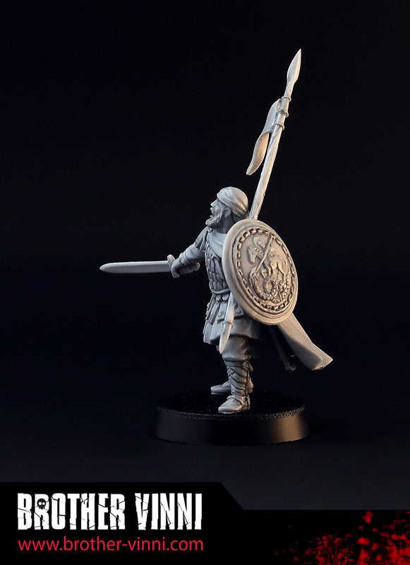 Varangian Guard captain (Akolouthos) miniature for SAGA