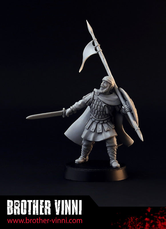 Brother Vinni Barbarian Hero, Wargame Miniature SAGA 28 mm, résine, gris