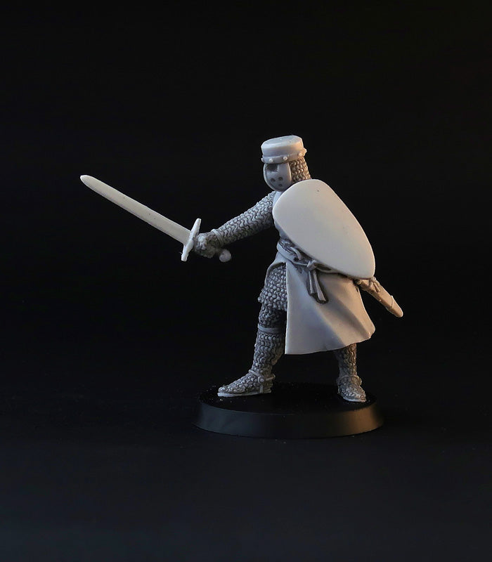 XII century Knights miniature set, for tabletop wargaming, painting and collecting