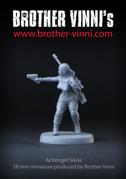 Silvia - Female Soldier (Trooper) military miniature 28mm