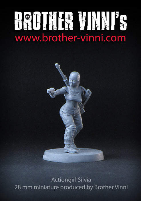 Silvia - Female Soldier (Trooper) military miniature 28mm