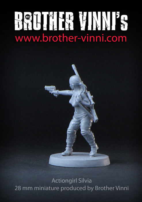 Silvia - Female Soldier (Trooper) military miniature 28mm