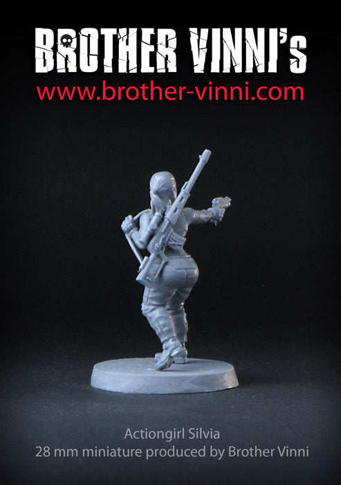 Silvia - Female Soldier (Trooper) military miniature 28mm