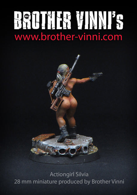 Silvia ver.2 Female Soldier Miniature, 28 mm for wargaming