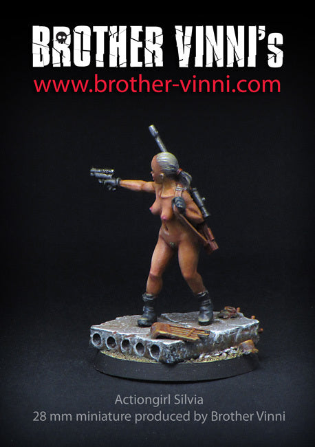 Silvia ver.2 Female Soldier Miniature, 28 mm for wargaming