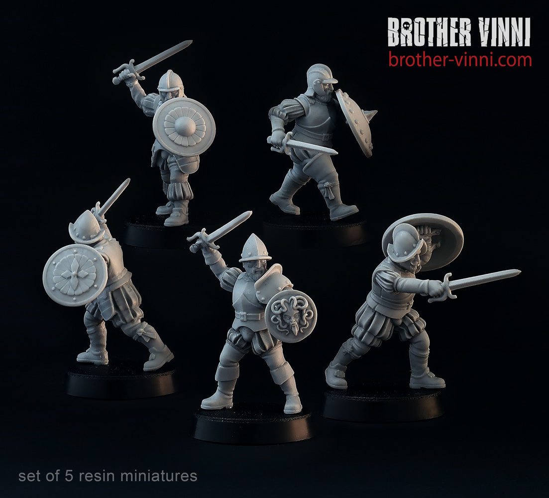 Rodeleros, wargame resin miniatures by Brother Vinni