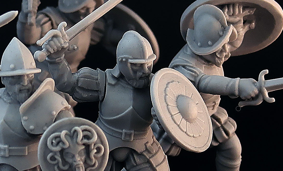 Rodeleros, wargame resin miniatures by Brother Vinni