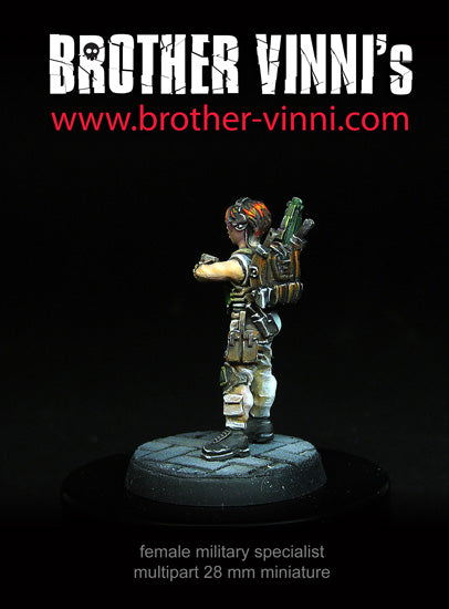 Female Guard (Imperial Soldier) miniature, 28 mm, sci-fi or grimdark wargaming