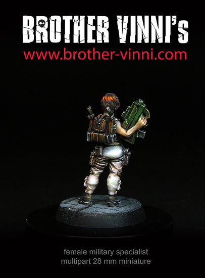 Female Guard (Imperial Soldier) miniature, 28 mm, sci-fi or grimdark wargaming