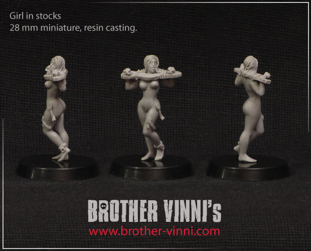 Punishment Stocks miniature 28 mm - Brother Vinni