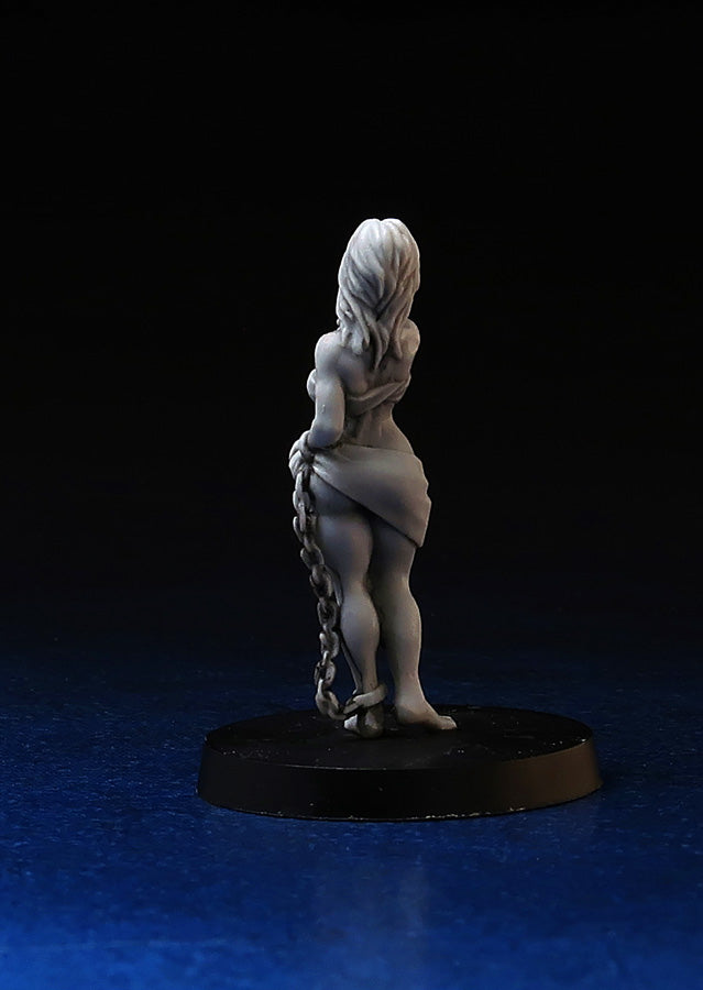 Slave Girl in chains, miniature 28mm for tabletop wargaming and painting