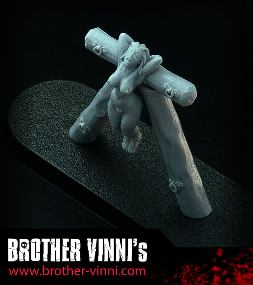 Tied Slave Girl # 24, 28mm scale resin miniature - Brother Vinni's webstore