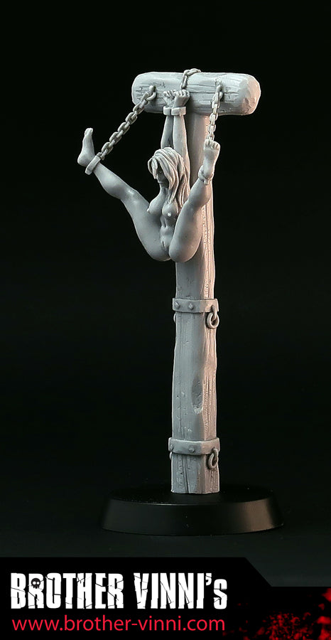 Naked Woman in bondage resin miniature, sculpture #26n