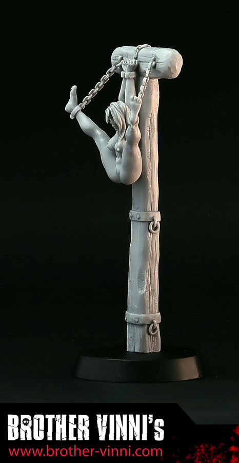 Naked Woman in bondage resin miniature, sculpture #26n