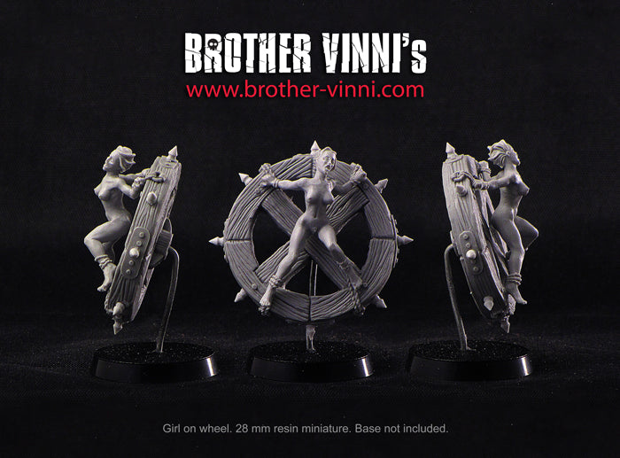 Wheel ver. 2 (Medieval torture device miniature, 28mm)