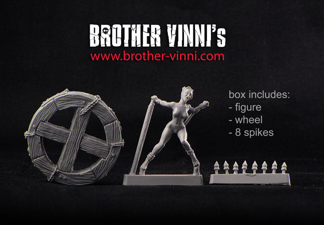 Wheel ver. 2 (Medieval torture device miniature, 28mm)